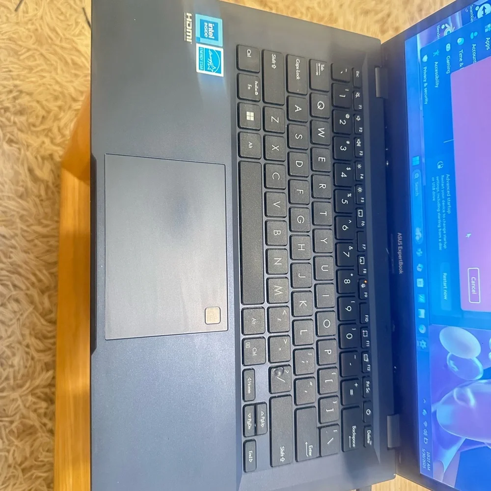 ASUS Black Slim Laptop with Intel Processor and Thin Bezels